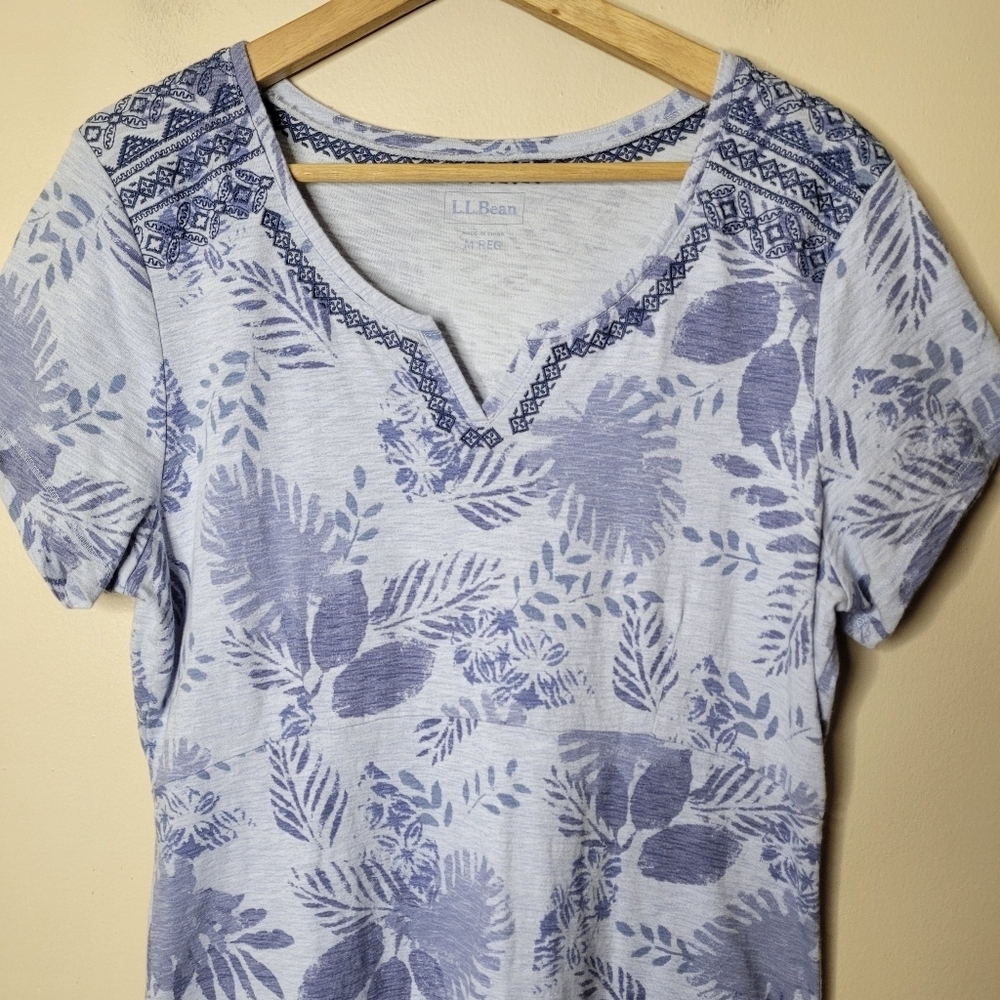 LL Bean Casual Shirt Dress 100% Cotton Size M - Picture 3 of 9